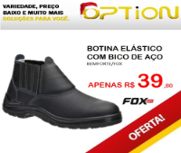 BOTINA ELÁSTICO C / BICO DE AÇO OPTION EPI RIO CLARO